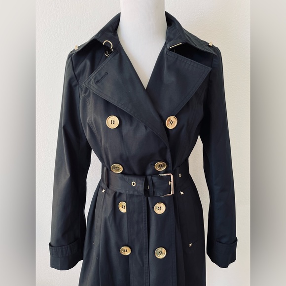 Michael Kors Double Breasted Trench Coat - Picture 4 of 9
